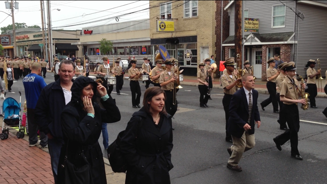 Small town parade in Newark, DE